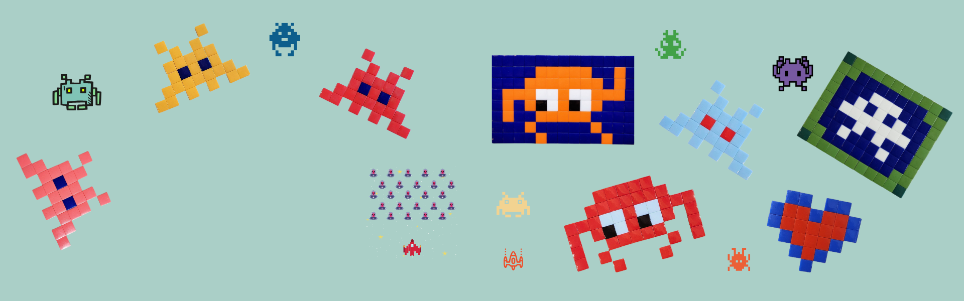 Kit de mosaïques invaders Chef Pixel à faire soi-même